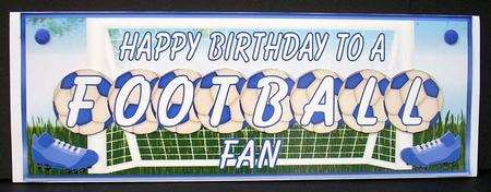 A Football Fan Large Dl Card Front by Joyce Watson