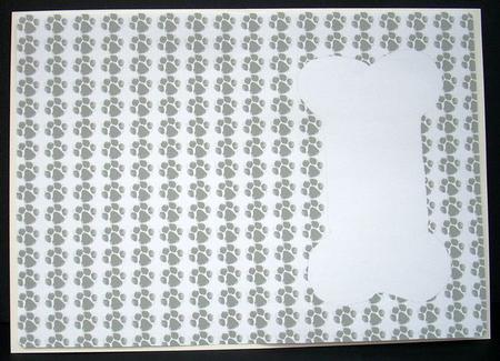 Paw Print Insert with Bone Cut Out by Joyce Watson