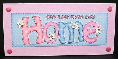 Large Dl New Home Quick Card 3D Decoupage by Joyce Watson