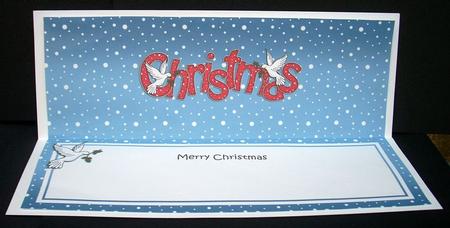Xmas Merry Christmas Matching Large Dl Insert by Joyce Watson