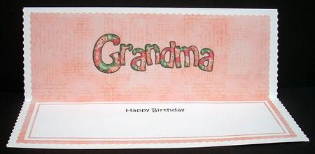 Birthday Grandma Matching Large Dl Insert by Joyce Watson
