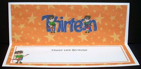 13th Birthday Large Dl Matching Large Dl Insert by Joyce Watson