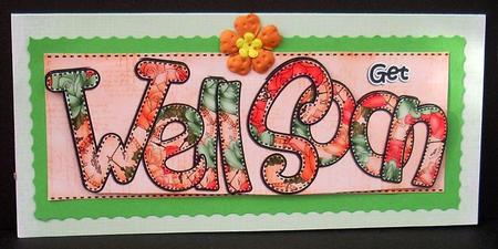 Large Dl Get Well Soon Card & 3D Decoupage by Joyce Watson