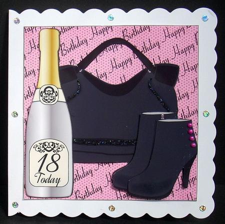 Bag, Boots & Bubbly 18 Today Mini Kit by Joyce Watson