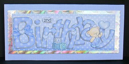 1st 2nd 3rd Birthday Large Dl Quick Card N 3D Decoupage by Joyce Watson