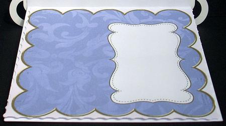 Dblue Aged Scrolls Plain 8in Scallop Insert Panel by Joyce Watson