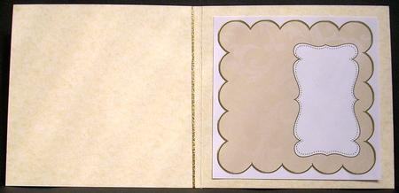 Cream Aged Scrolls Plain 8in Scallop Insert Panel by Joyce Watson