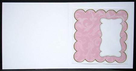 Cerise Aged Scrolls Plain 8in Scallop Insert Panel by Joyce Watson