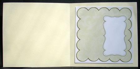 Olive Aged Scrolls Plain 8in Scallop Insert Panel by Joyce Watson