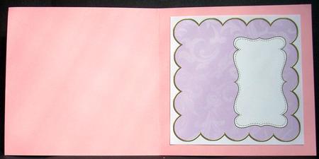 Lilac Aged Scrolls Plain 8in Scallop Insert Panel by Joyce Watson