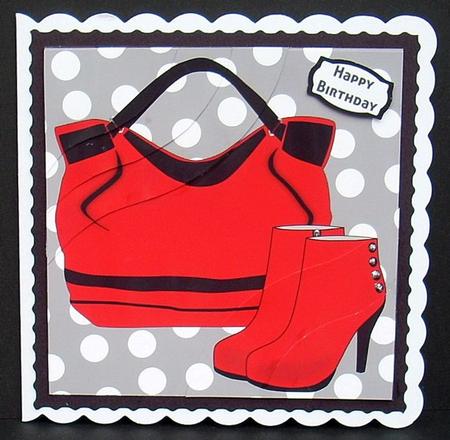 Red Bag and Ankle Boots Mini Kit by Joyce Watson