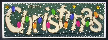 Large Dl Merry Christmas Quick Card 3D Decoupage by Joyce Watson