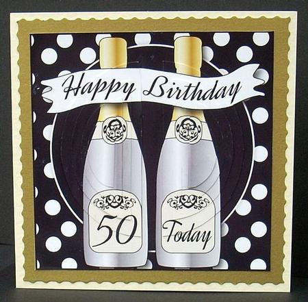 Birthday Champagne 50 Today 8x8 Mini Kit by Joyce Watson