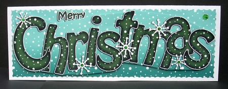 Large Dl Merry Christmas Quick Card 3D Decoupage by Joyce Watson