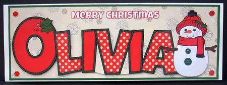 Cute Snowman Olivia Large Dl by Joyce Watson