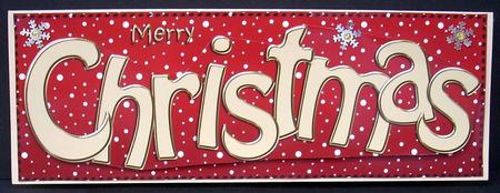 Large Dl Merry Christmas Quick Card 3D Decoupage by Joyce Watson