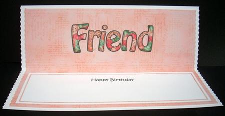 Birthday Friend Matching Large Dl Insert by Joyce Watson