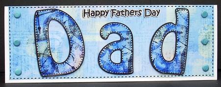 Large Dl Fathers Day Dad Quick Card N 3D Decoupage by Joyce Watson