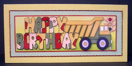 Patchwork Birthday Tipper Truck by Joyce Watson