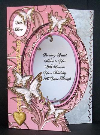 Beautiful Butterflies - Pink - Topper, Insert & Decoupage by Joyce Watson