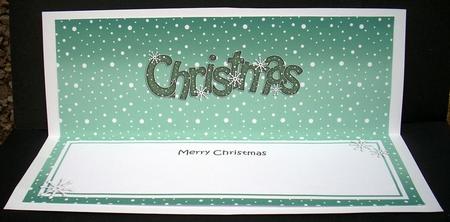 Xmas Merry Christmas Matching Large Dl Insert by Joyce Watson