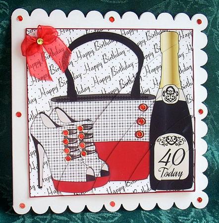 Bag, Shoes and Bubbly 40 Today Mini Kit by Joyce Watson