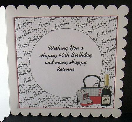 Bag, Shoes and Bubbly 40 Today Insert by Joyce Watson