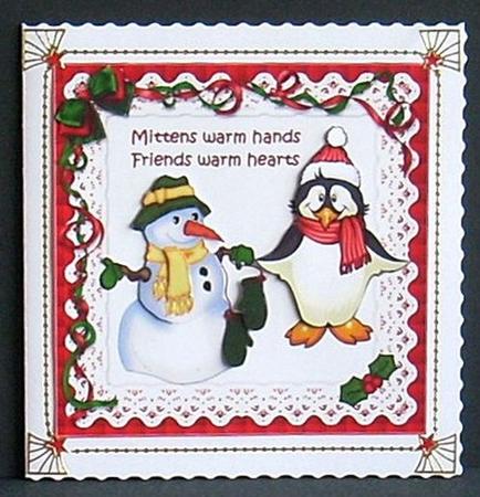 8x8 Friends Warm Hearts Christmas by Joyce Watson