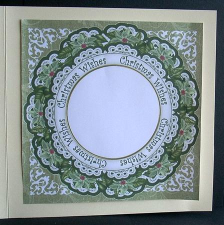 Sscene Olive Happy Christmas 8in Insert Panel by Joyce Watson