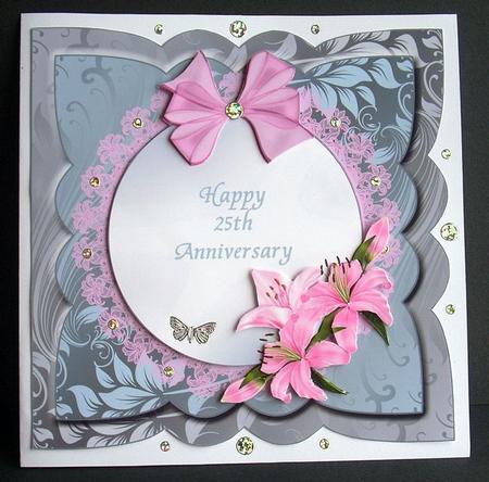 8x8 Silver Anniversary Decoupage Kit by Joyce Watson