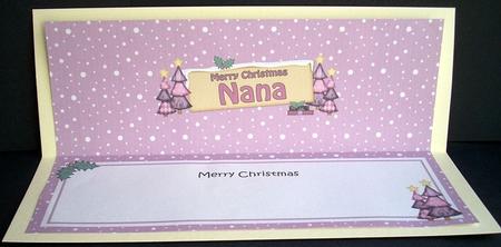 Xmas Nana Trees Signpost Large Dl Matching Insert by Joyce Watson