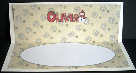 Cute Snowman Olivia Large Dl Insert by Joyce Watson
