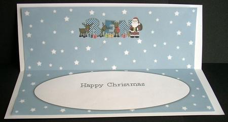 Santa and Reindeers Ben Large Dl Insert by Joyce Watson