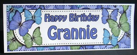 Large Dl Grannie Butterflies Card & 3D Decoupage by Joyce Watson
