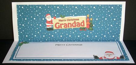 Christmas Grandad Santa Signpost Large Dl Matching Insert by Joyce Watson