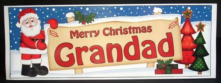 Christmas Grandad Santa Signpost Large Dl Easicut 3D Decoupa by Joyce Watson