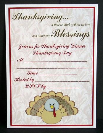 Thanksgiving Dinner Invitations by Joyce Watson