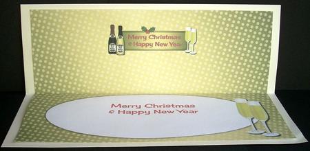 Christmas Champagne Large Dl Insert by Joyce Watson
