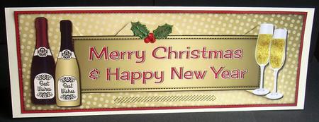 Christmas Champagne Large Dl by Joyce Watson