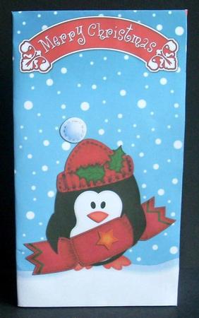 3D Xmas Penguin's Cracker Gift Box Mini Kit by Joyce Watson