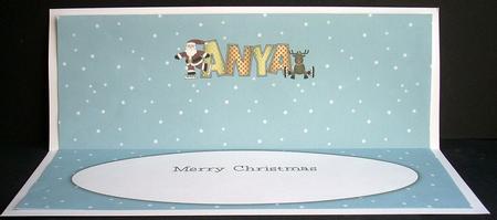 Santa & Rudolf Anya Large Dl Insert by Joyce Watson