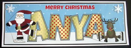Santa & Rudolf Anya Large Dl by Joyce Watson