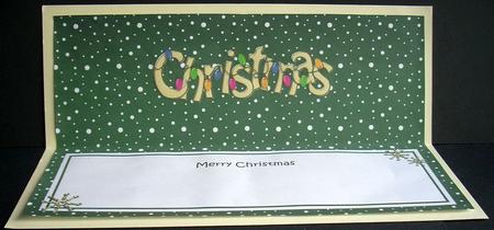 Xmas Merry Christmas Matching Large Dl Insert by Joyce Watson