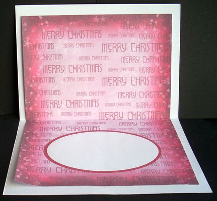 Merry Christmas Landscape Insert in Red by Joyce Watson