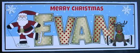 Santa & Rudolf Evan Large Dl by Joyce Watson