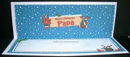Xmas Papa Rudolph Signpost Large Dl Matching Insert by Joyce Watson