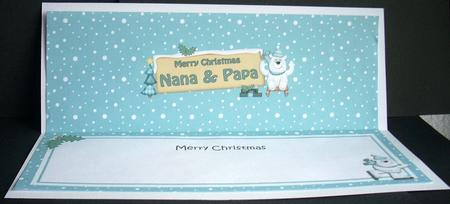 Xmas Nana & Papa Polar Bear Signpost Lge Dl Insert by Joyce Watson