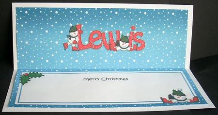 Xmas Lewis Snowmen Matching Large Dl Insert by Joyce Watson