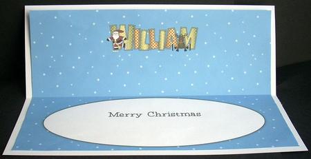 Santa & Rudolf William Large Dl Insert by Joyce Watson