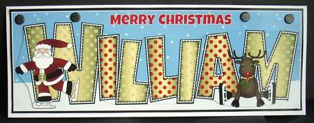 Santa & Rudolf William Large Dl by Joyce Watson